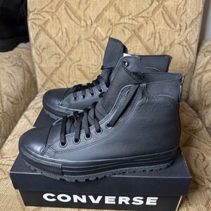 Converse Chuck Taylor All Star City Trek Black Men 7.5 Waterproof Shoes A04481C
